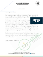 Comunicado: Asociación de Empleados de La Contraloría General de Medellín Personería Jurídica #000130 de 2002