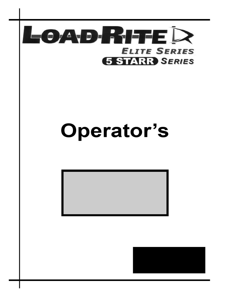 Load Rite Trailer Operator Manual | PDF | Trailer (Vehicle ...