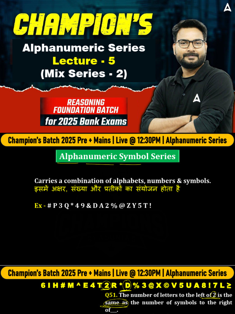 Alphanumeric Series Practice Questions | PDF | Languages Of Asia ...