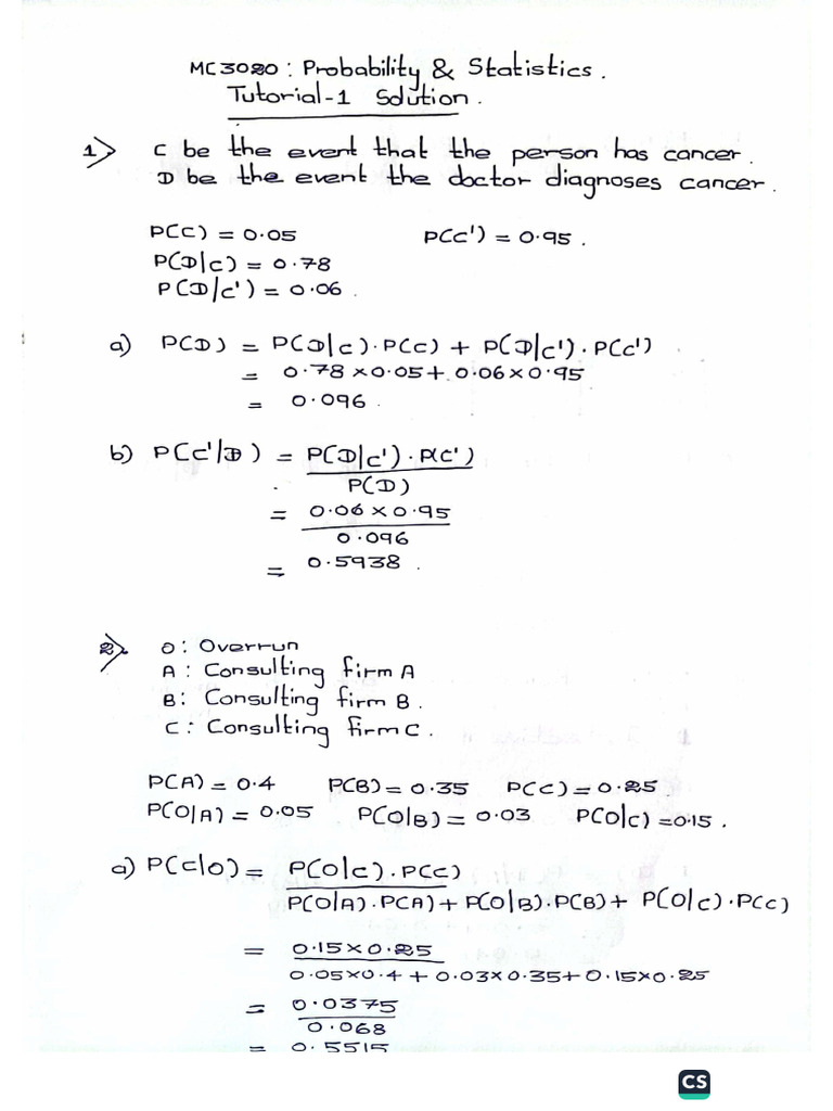 Tutorial-1 Model Answers | PDF