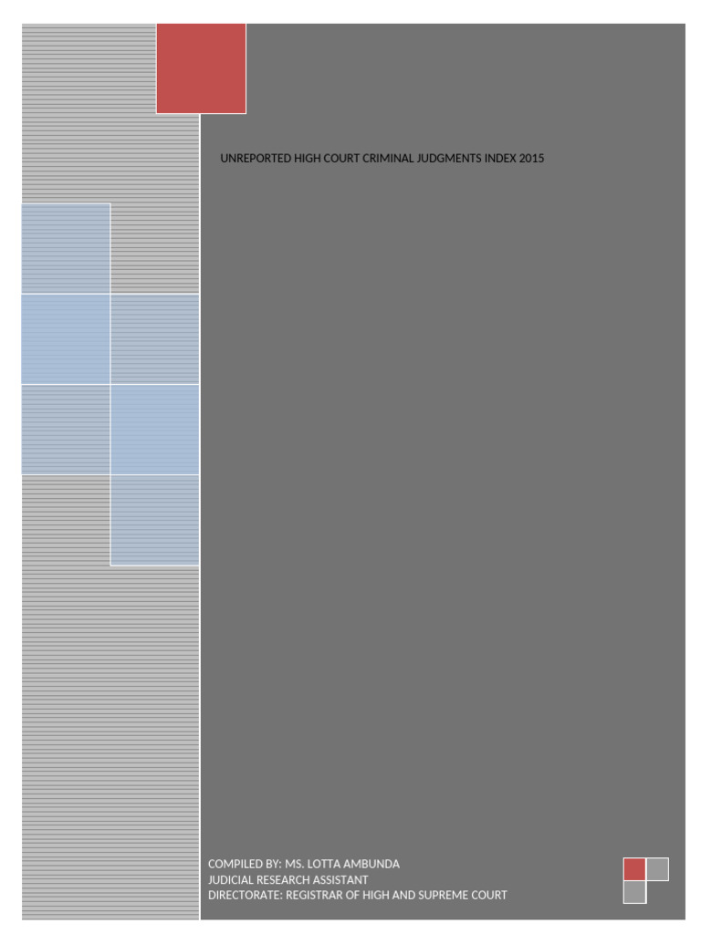 Namibia High Court Judgments Index 2015 | PDF | Criminal Procedure In ...