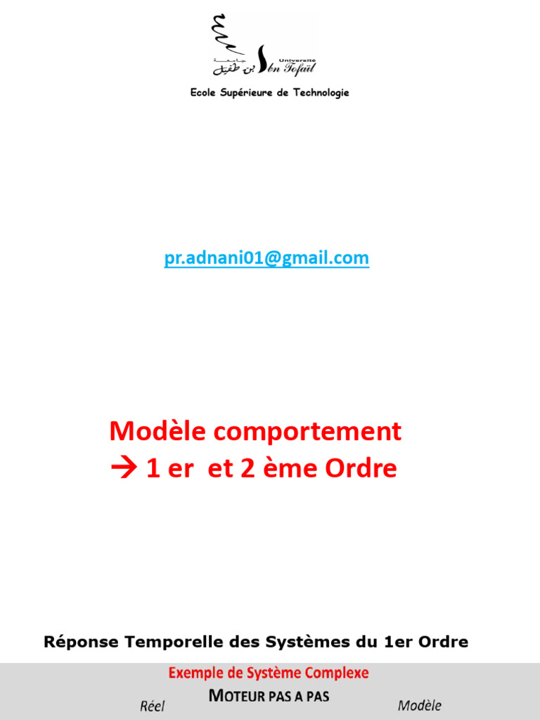 Modèles Comportementaux en Systèmes Dynamiques | PDF