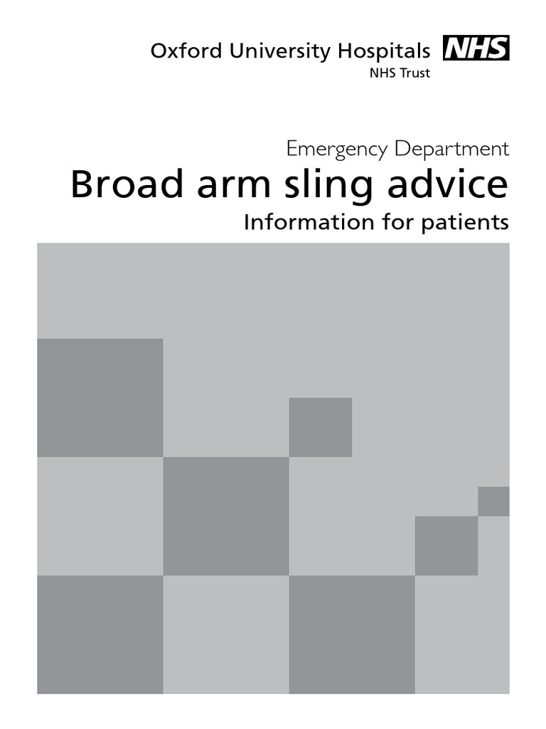 Broad Arm Sling Instructions for Patients | PDF