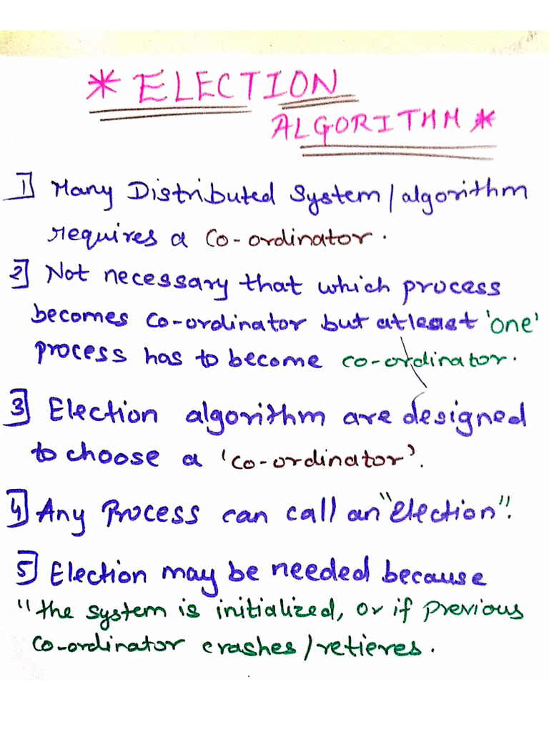 Election Algorithm Notes | PDF