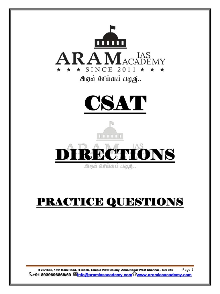 CSAT Practice Questions and Solutions | PDF | Chess Openings | Chess
