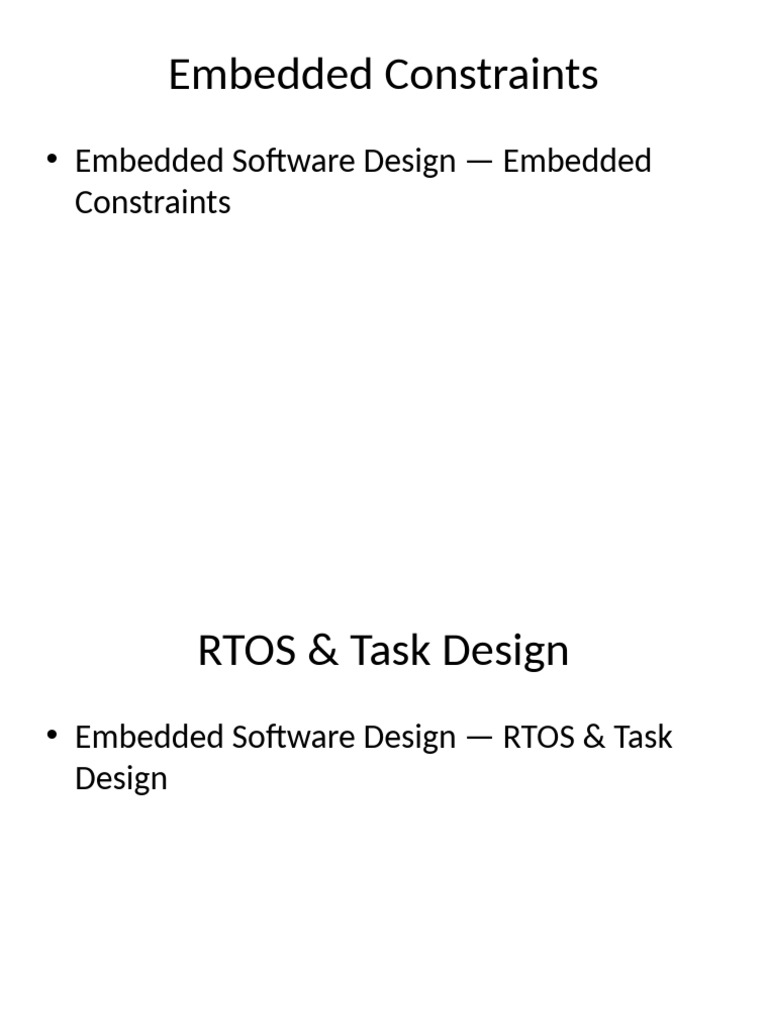 Embedded Software Design Overview | PDF