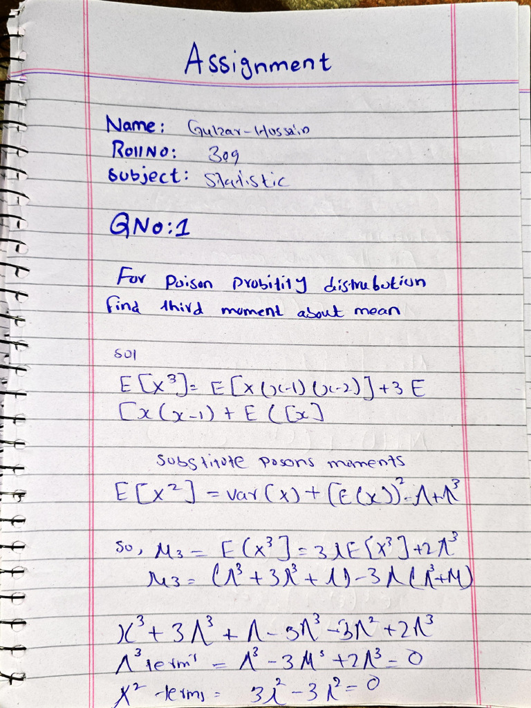 Assignment on Poisson Distribution | PDF