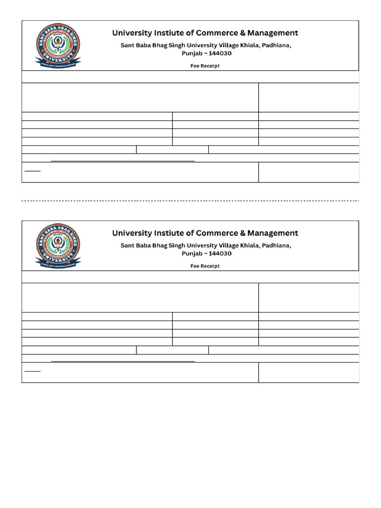 Student Fees Receipt for Lovedeep Kaur | PDF