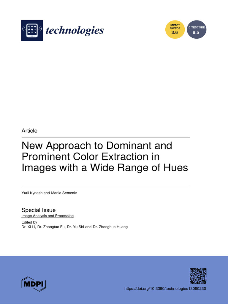 Color Extraction Method for Image Analysis | PDF | Color | Rgb Color Model