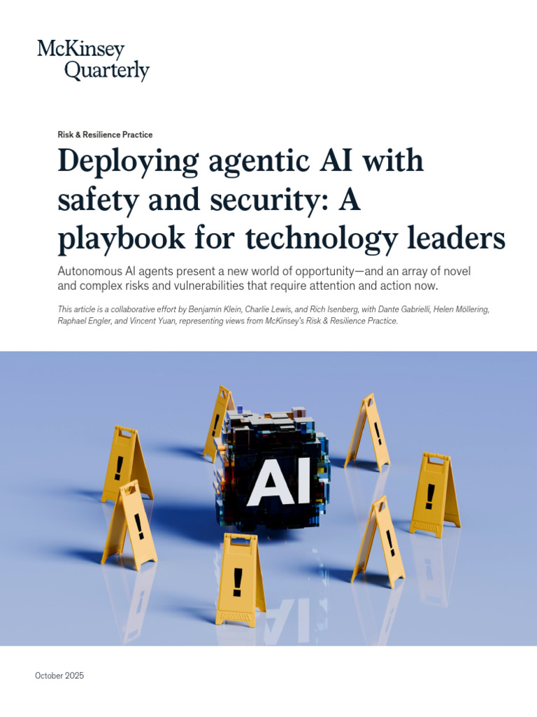 Agentic AI: Safety & Security Playbook | PDF | Artificial Intelligence ...