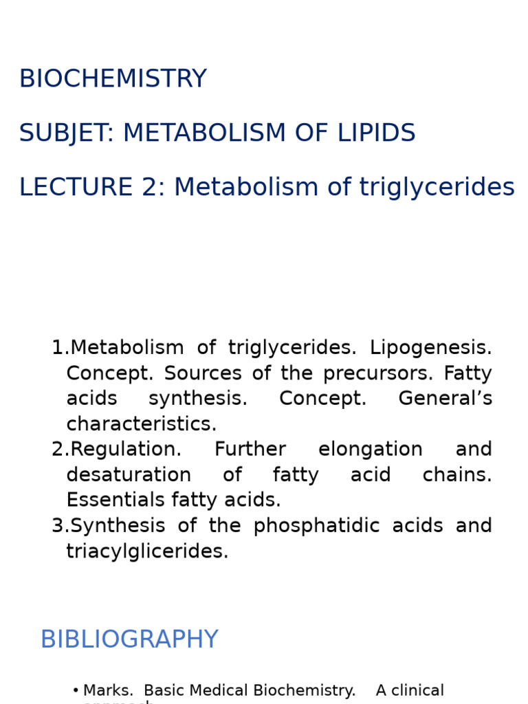 Triglyceride Metabolism Overview | PDF | Lipid | Biosynthesis