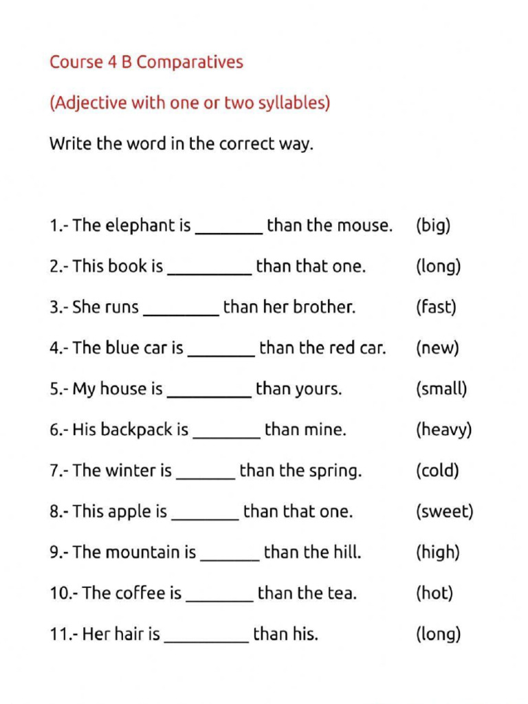 Comparative Exs | PDF