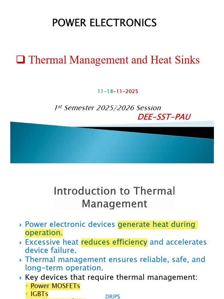 Thermal Management in Power Electronics | PDF | Diode | Electricity