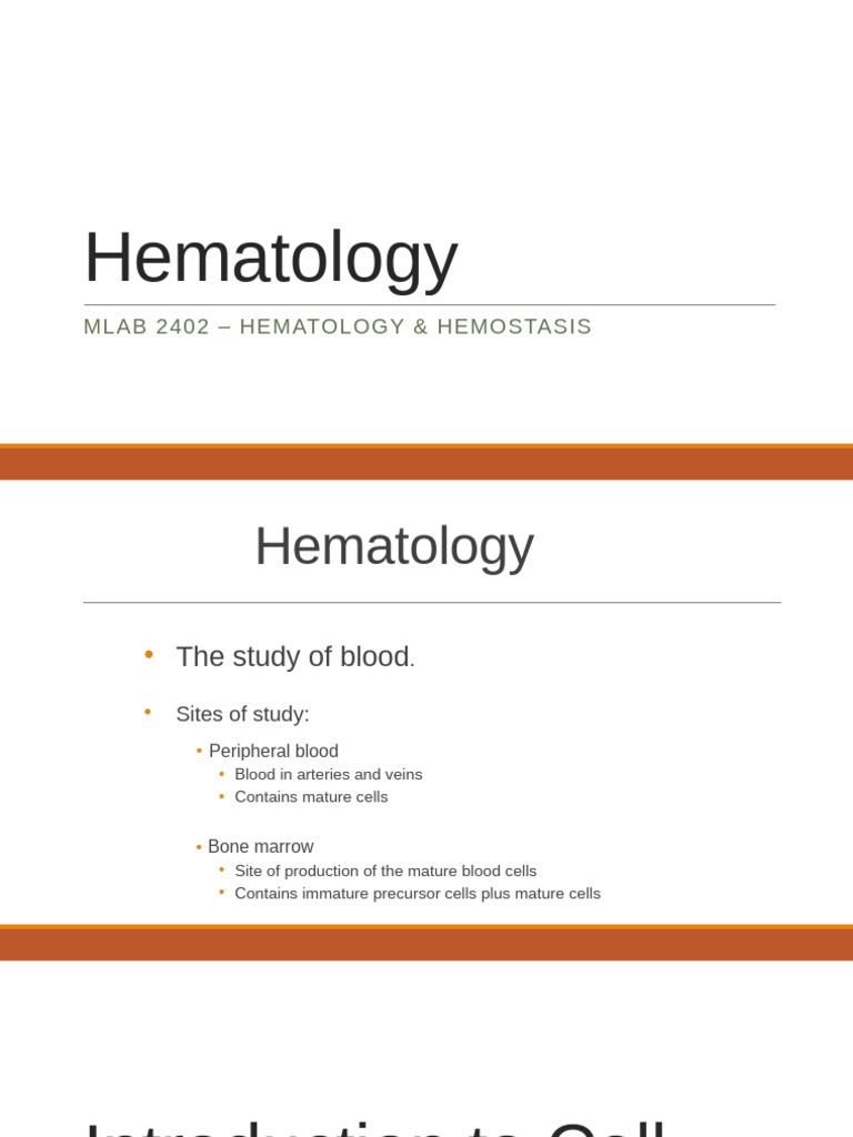 Hematology: Blood Cell Analysis Guide | PDF | White Blood Cell | Staining