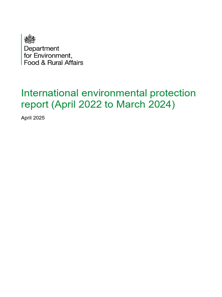 International Environmental Protection Report | PDF | Deforestation ...