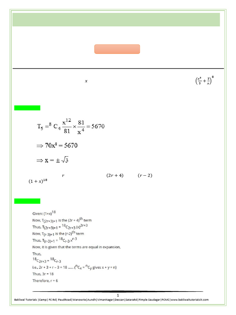 Advanced Math Test Solutions 2025 | PDF | Mathematical Objects ...