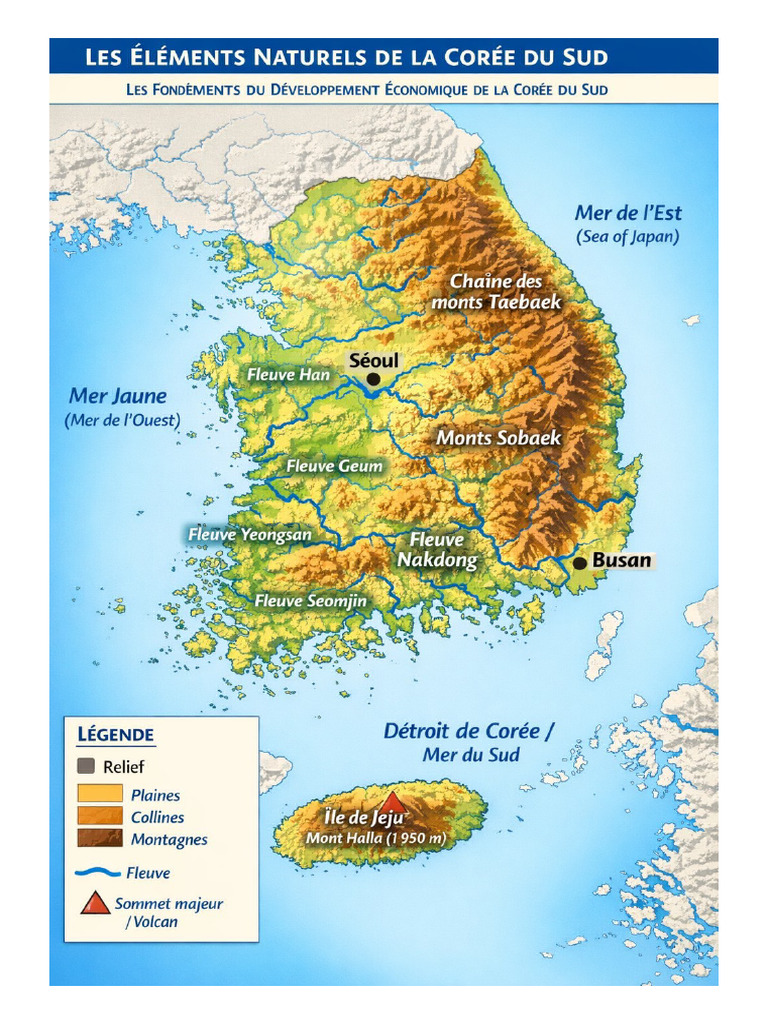 Carte Des Éléments Naturels de La Corée Du Sud | PDF