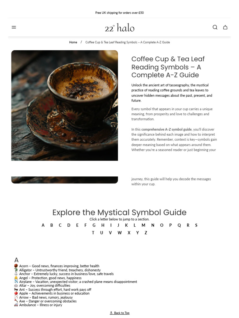 A-Z Guide to Coffee & Tea Leaf Symbols | PDF
