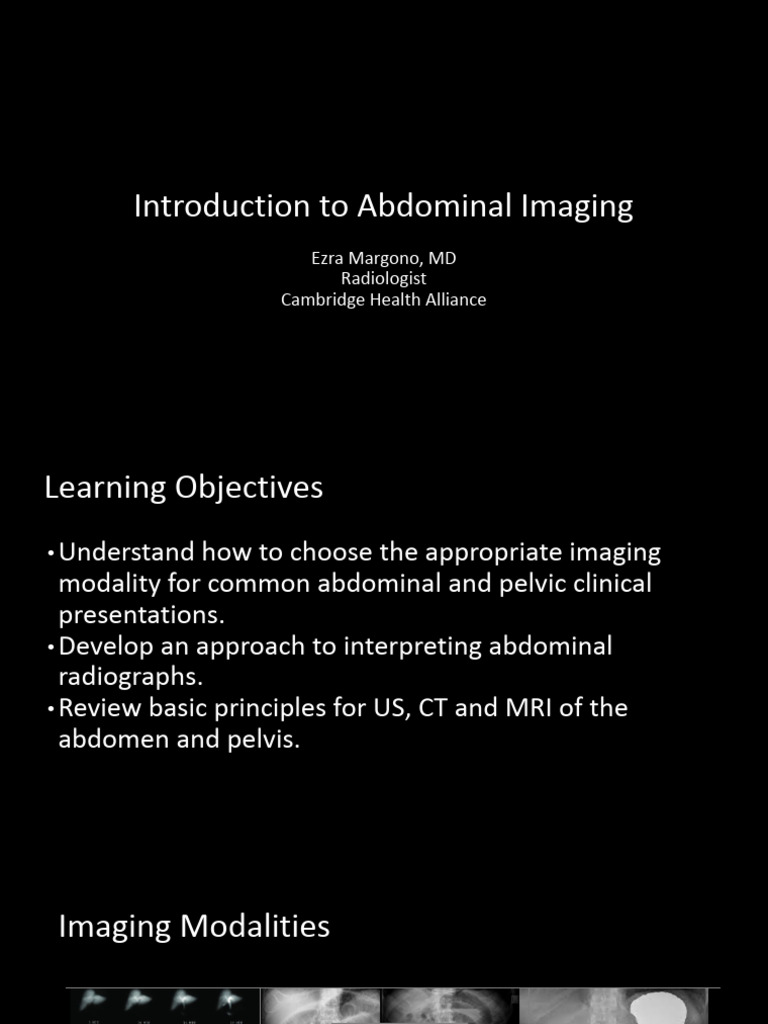 Abdominal Imaging Techniques Overview | PDF | Ct Scan | Medical Imaging