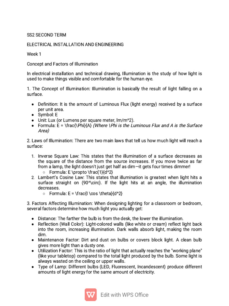 Illumination and Electrical Installation Guide | PDF | Soldering ...