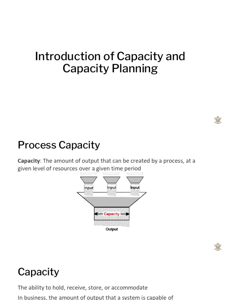 Understanding Capacity and Planning | PDF | Business Economics | Business