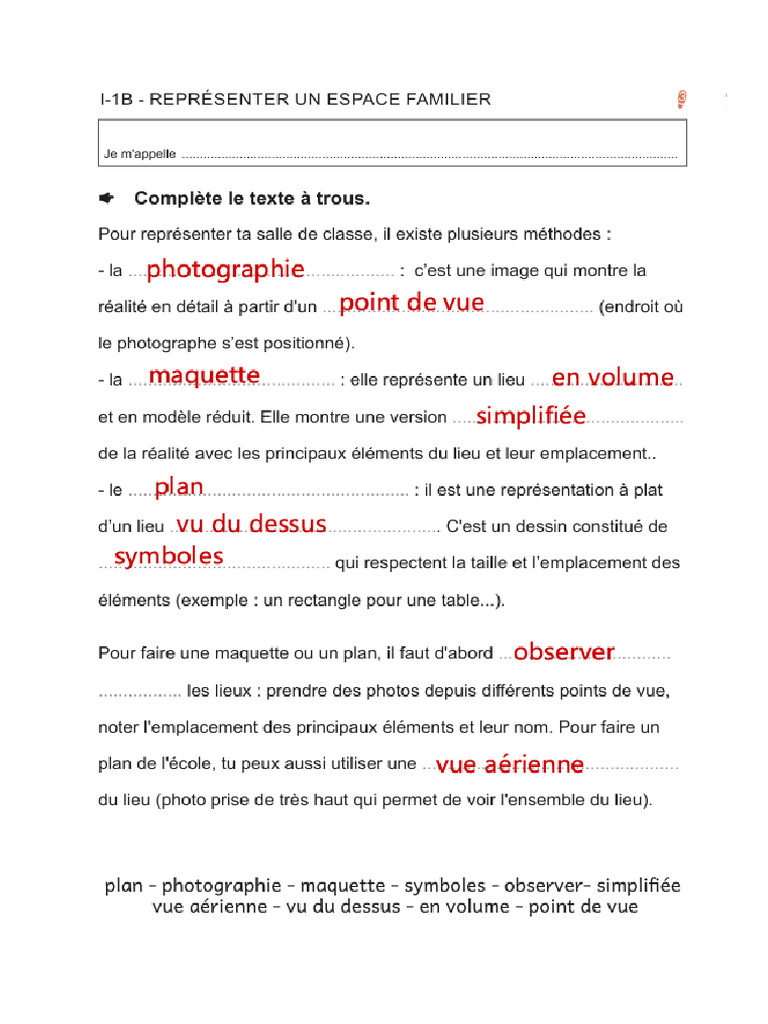 Lecon Représenter Un Espace Familier | PDF