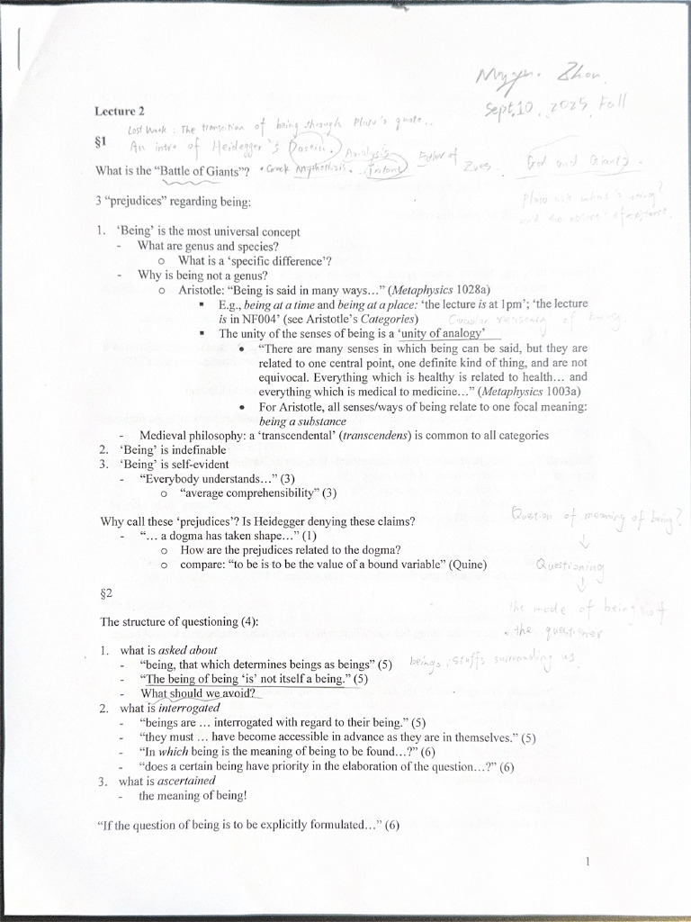 Lecture 2 (In - Class) | PDF