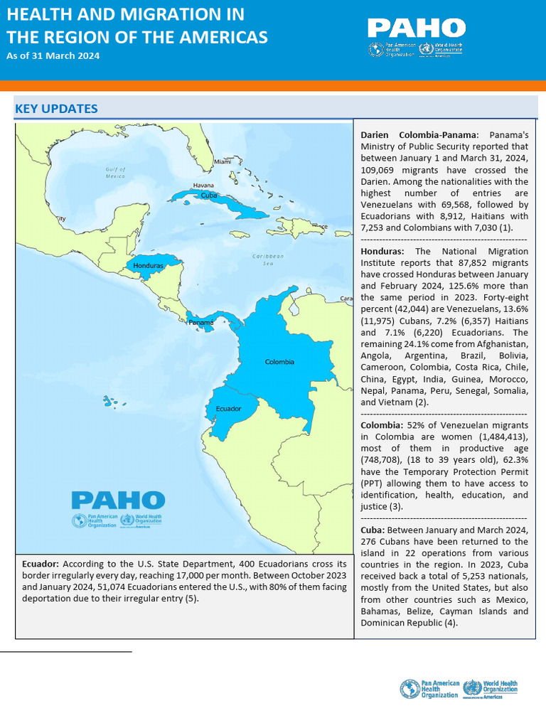 Health and Migration in the Americas 2024 | PDF | Pan American Health ...