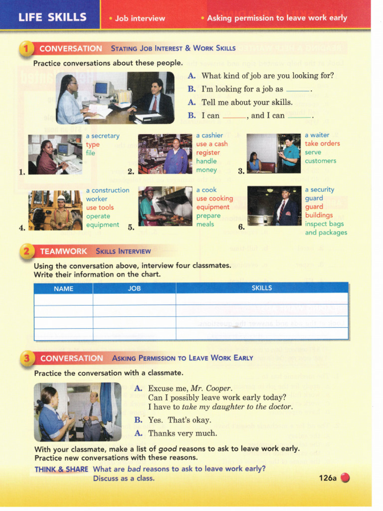 Side X Side, Book 1, Unit 13, Life Skills & Assessment | PDF
