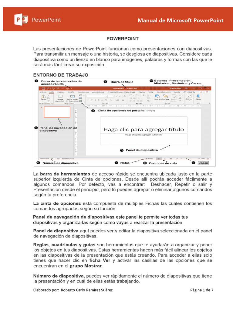 Manual básico de Microsoft PowerPoint | PDF | Microsoft PowerPoint ...