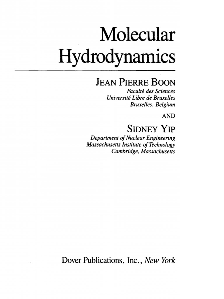 Jean-Pierre Boon - Sidney Yip-Molecular hydrodynamics-McGraw-Hill (1980 ...