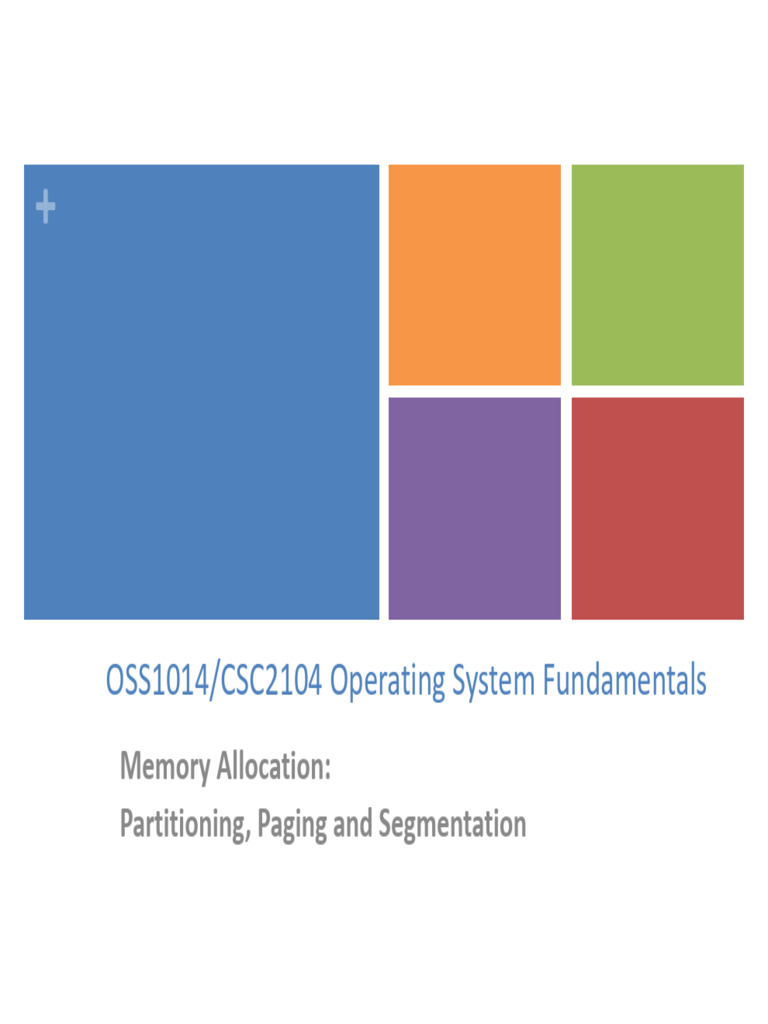 Memory Allocation Techniques in OS | PDF | Software Engineering ...