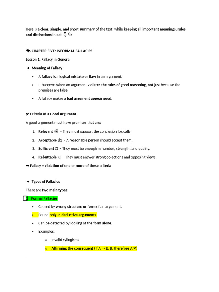 Understanding Informal Fallacies | PDF | Fallacy | Argument