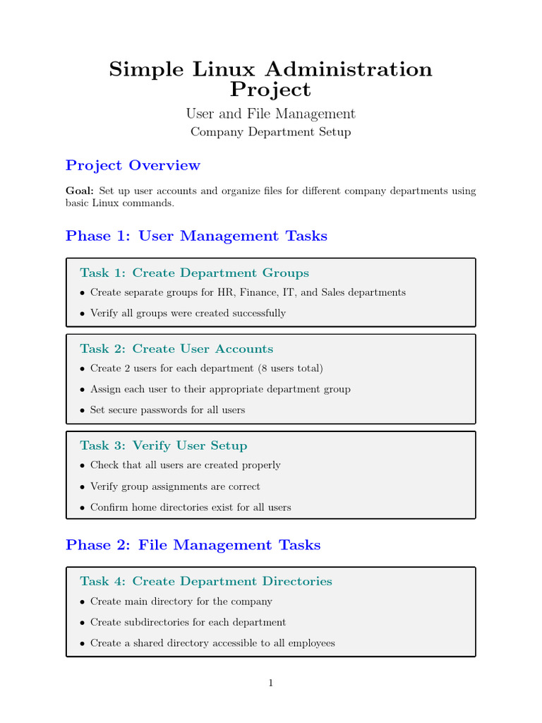 Linux User and File Management Guide | PDF