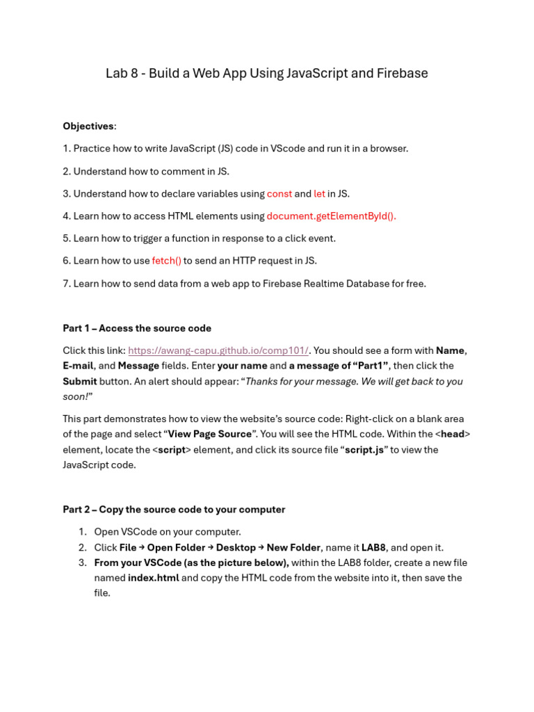 Build Web App with JavaScript & Firebase | PDF | World Wide Web ...