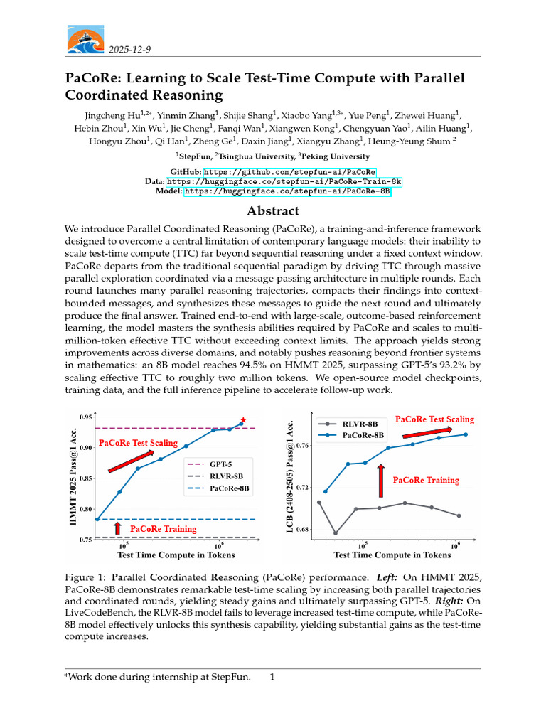 PaCoRe: Scalable Parallel Reasoning Framework | PDF | Reason | Applied ...