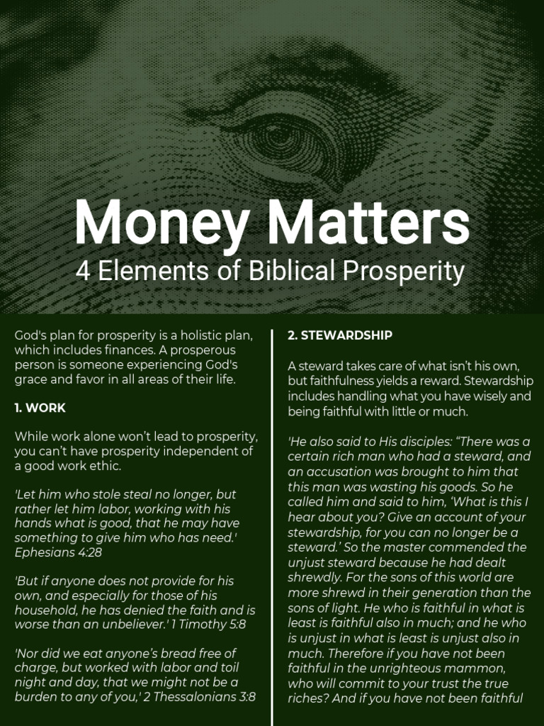 Biblical Principles of Prosperity | PDF | Christian Belief And Doctrine ...