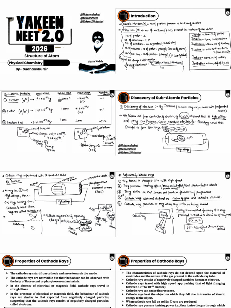 Structure of Atom Merge 4 Slide Sample 79 Page | PDF