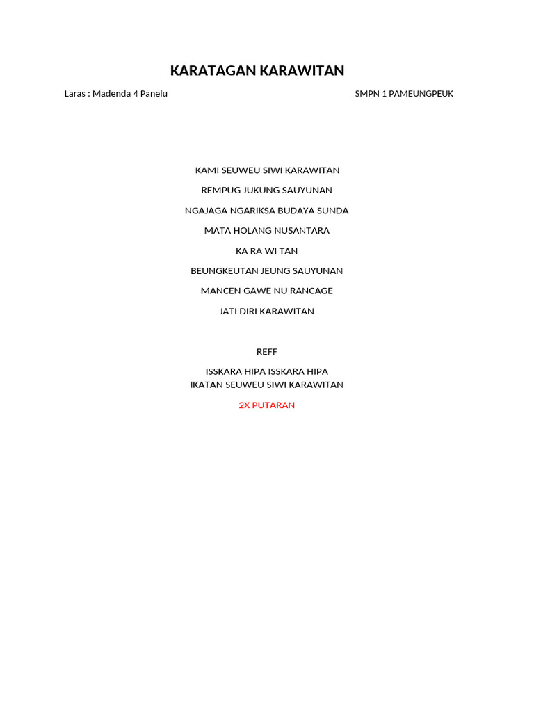 Master Karatagan Karawitan | PDF
