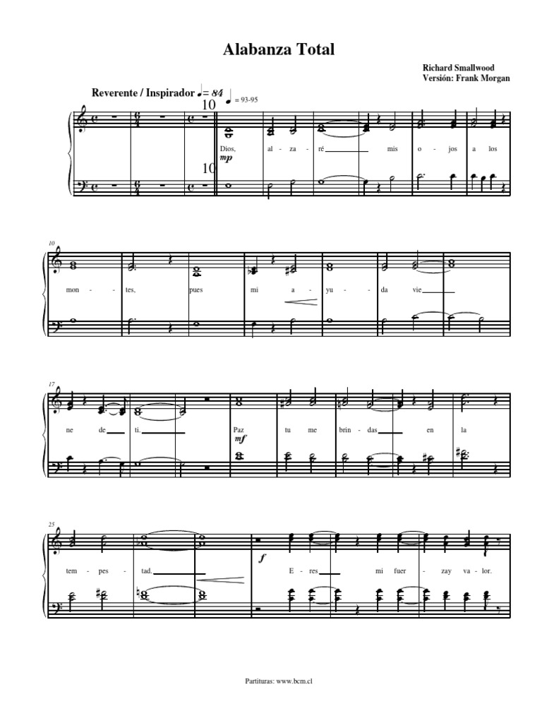 Alabanza Total: Letra y Partitura | PDF