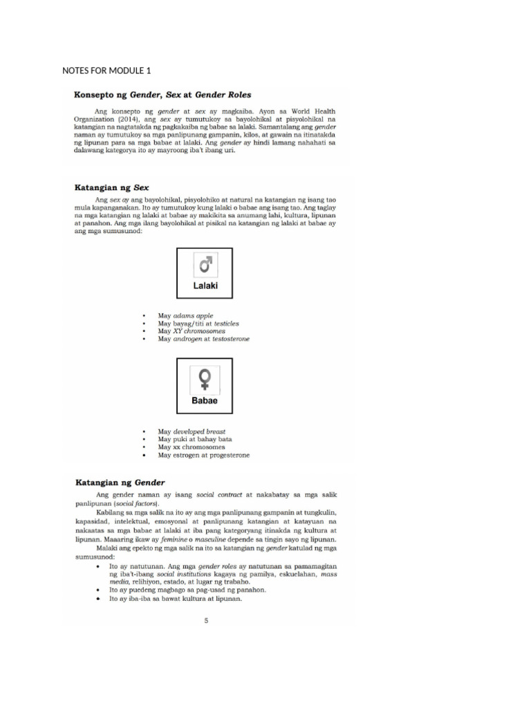 Notes For Module 1 3rd Qtr. | PDF
