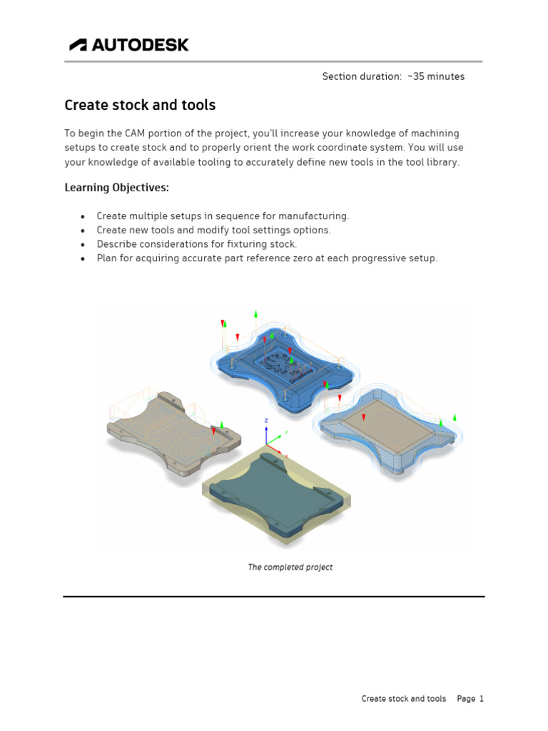 Stock Creation and Tool Setup Guide | PDF