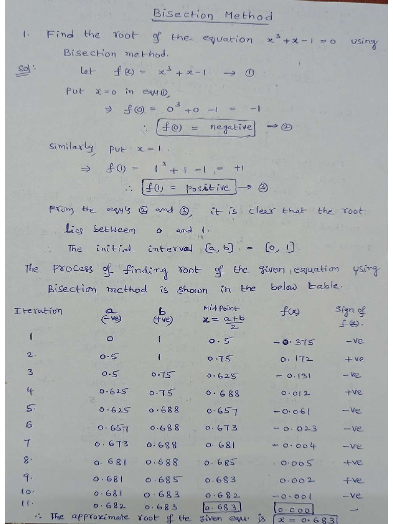 Bisection Method | PDF