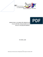 Instructivo para La Elaboración y Presentación Del Trabajo Especial de Grado