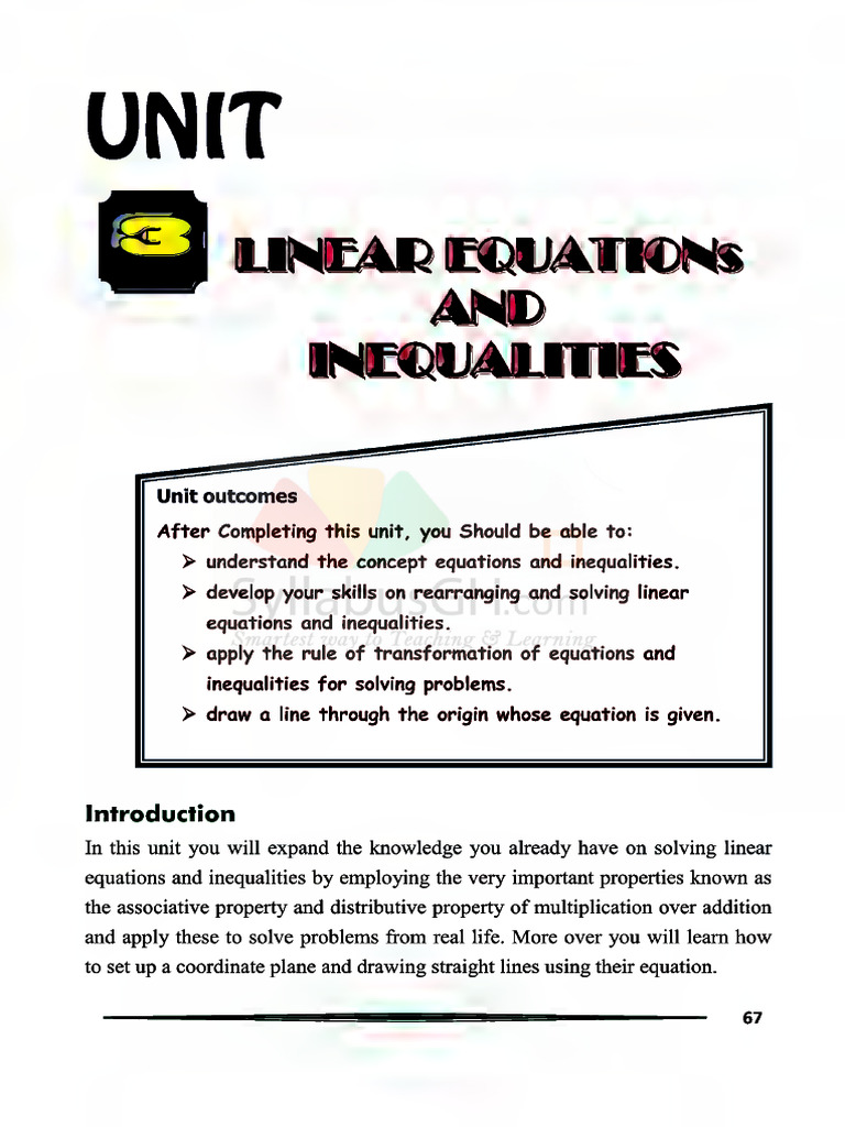 Solving Linear Equations & Inequalities | PDF | Equations | Slope