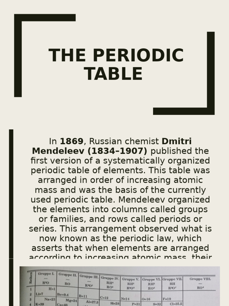 History and Structure of the Periodic Table | PDF | Periodic Table | Ion