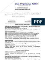 Boletín de Pases #20/2012: Área Administrativa