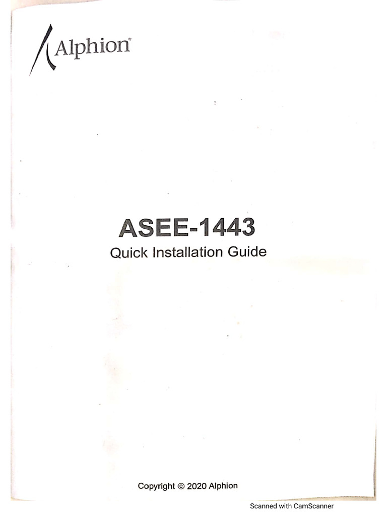 Alphion FTTH Modem Manual | PDF