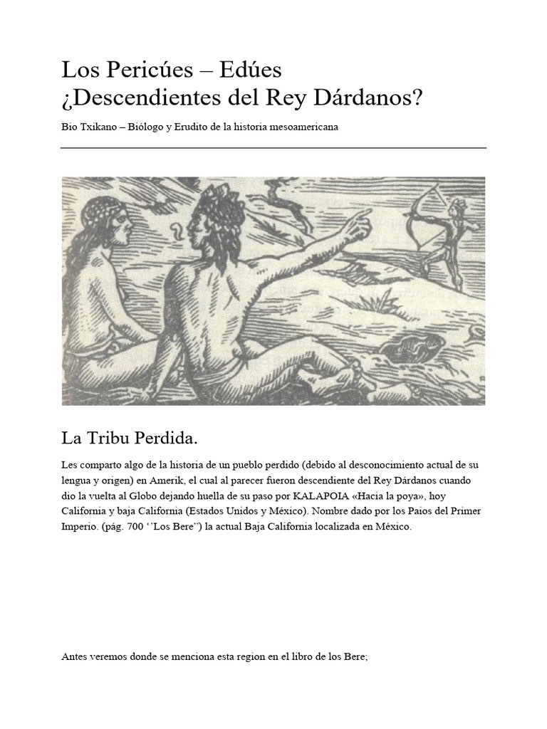Orígenes y cultura de los Pericúes | PDF | México | Pelo