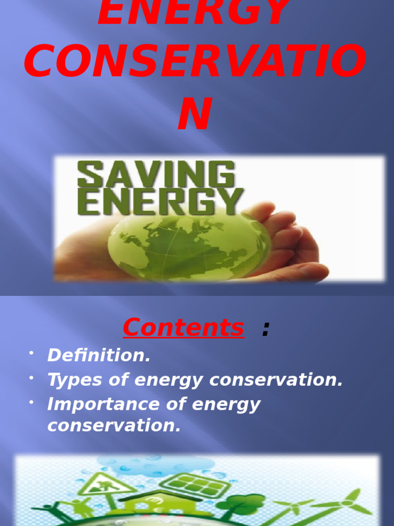 Energy Conservation: Tips & Importance | PDF | Energy Conservation ...